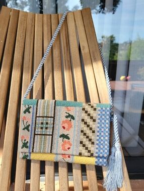 Handmade Floral Crossbody Bag in Multi-Color